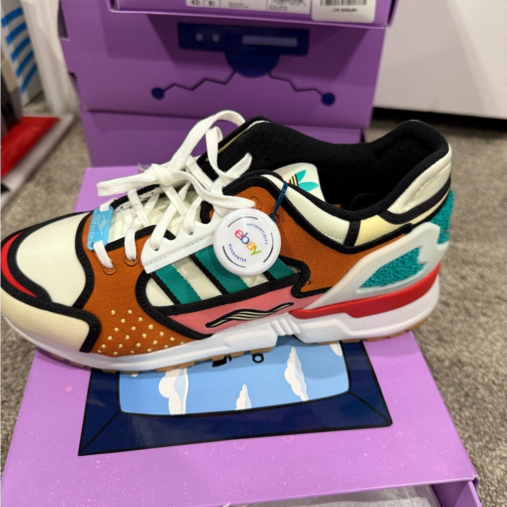 Size 9 men’s Adidas the Simpsons krusty burger shoes new in box